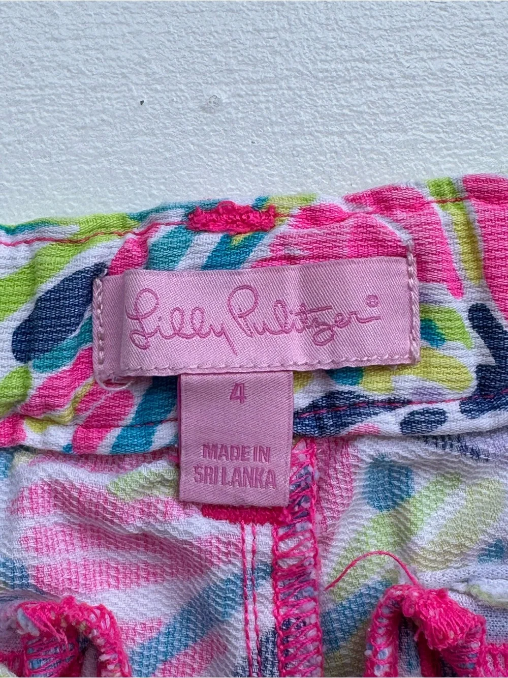 Lilly Pulitzer Girls Colorful Shorts size 4